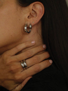 Silver Petite Globe Earrings