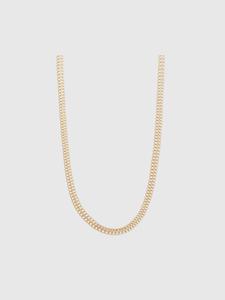 14K Double Chain Lock Necklace