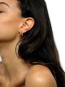 Gold Ribble Hoop Earrings