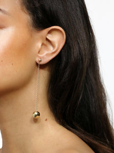 Globe Gold Chain Earring