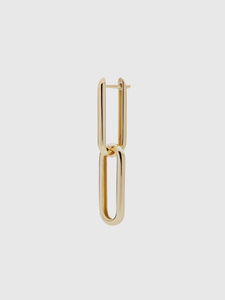 Double Gold Hook Square Earring