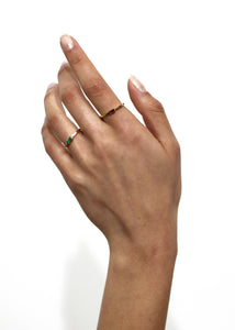 Gold Ring with Emerald Baguette