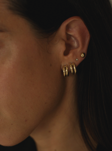 Fine Double Gold Hoops