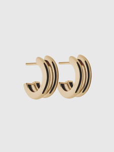 Fine Double Gold Hoops