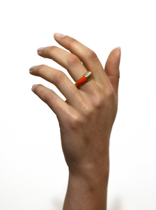 Ribble Globe Coral Ring