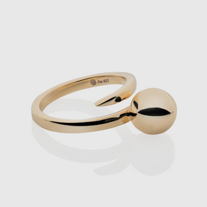 Globe Gold Snake Ring