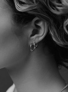 Silver Hoop Medium Earrings