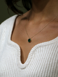 Jade Stone Gold Necklace