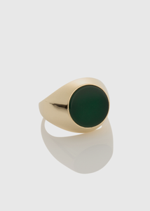 Jade Signet Pinky Ring