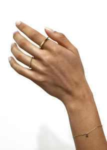 Square Black Diamond Ring