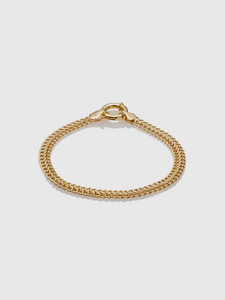 14K Double Chain Lock Bracelet