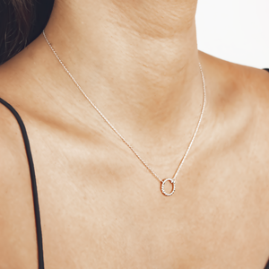 Open Circle Gold Necklace