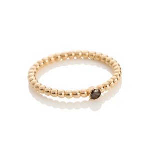 Black Diamond Bubbles Gold Ring