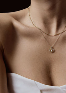 Evil Eye Necklace With White Pearl