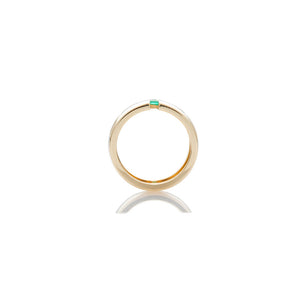 Floaty Emerald Pinky Ring